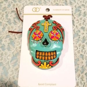Large Sugar skull pendant